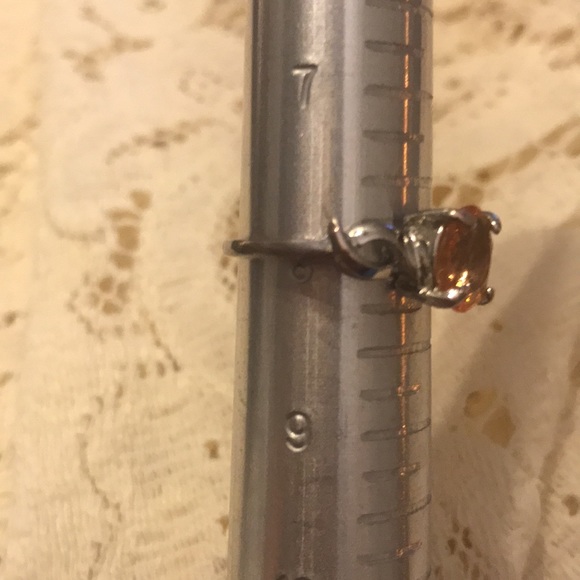 Sterling Silver ring with orange topaz. New never worn. Size 8 - Picture 4 of 4